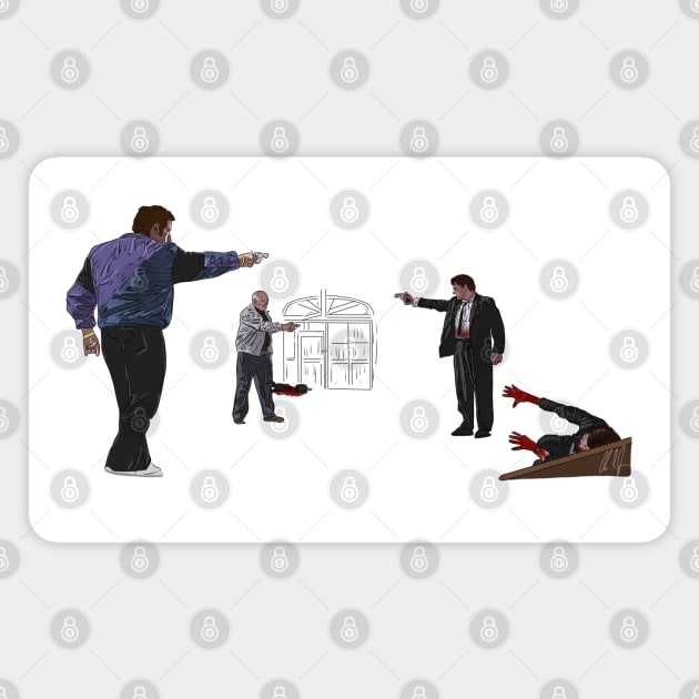 Reservoir Dogs: Mexican Stand-Off Magnet by 51Deesigns
